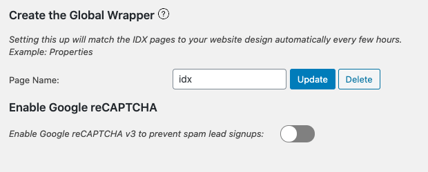create idx global wrapper